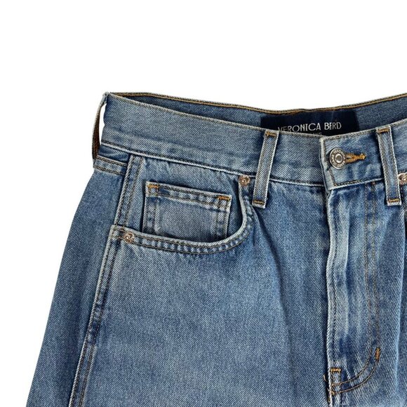 Veronica Beard Taylor Wide Leg Crop Jeans Womens 27 High Rise Blue Raw Hem - Picture 4 of 12
